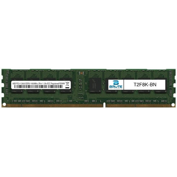 Equivalent to OEM PN # T2F8K Brute Networks T2F8K-BN 8GB PC3-12800 DDR3-1600Mhz 2Rx4 1.35v ECC Registered RDIMM Equivalent to OEM PN # T2F8K Brute Networks T2F8K-BN 8GB PC3-12800 DDR3-1600Mhz 2Rx4 1.35v ECC Registered RDIMM